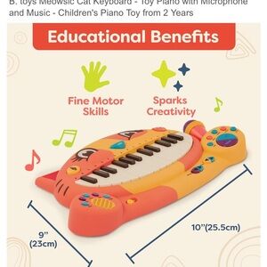 Meowsic Cat Keyboard - Playful Orange and Yellow